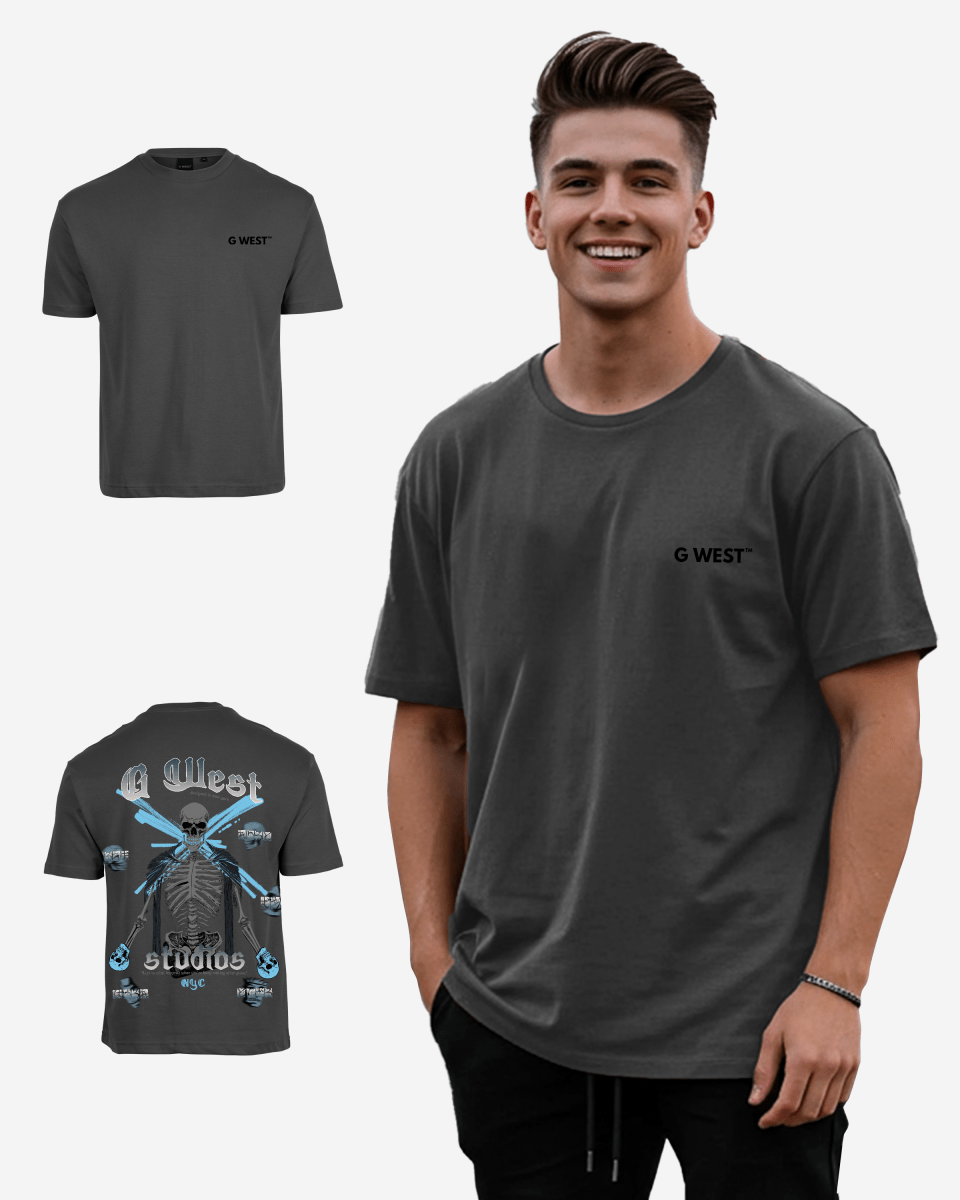 G West Mens Oversized Skull Tee G West