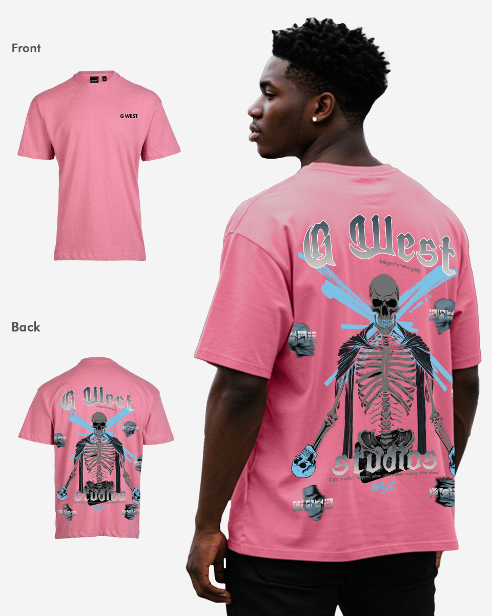 G West Mens Oversized Skull Tee G West