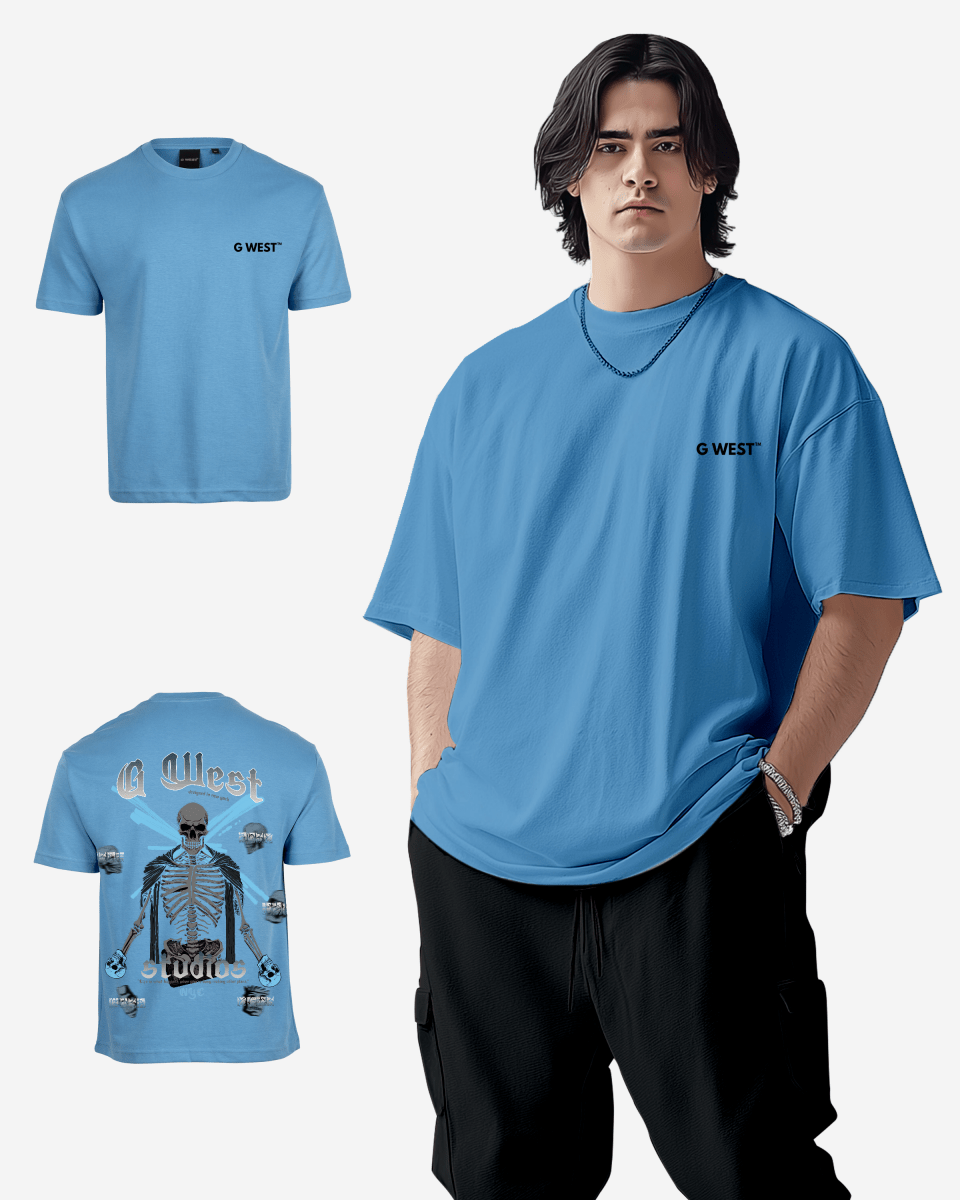 G West Mens Oversized Skull Tee G West