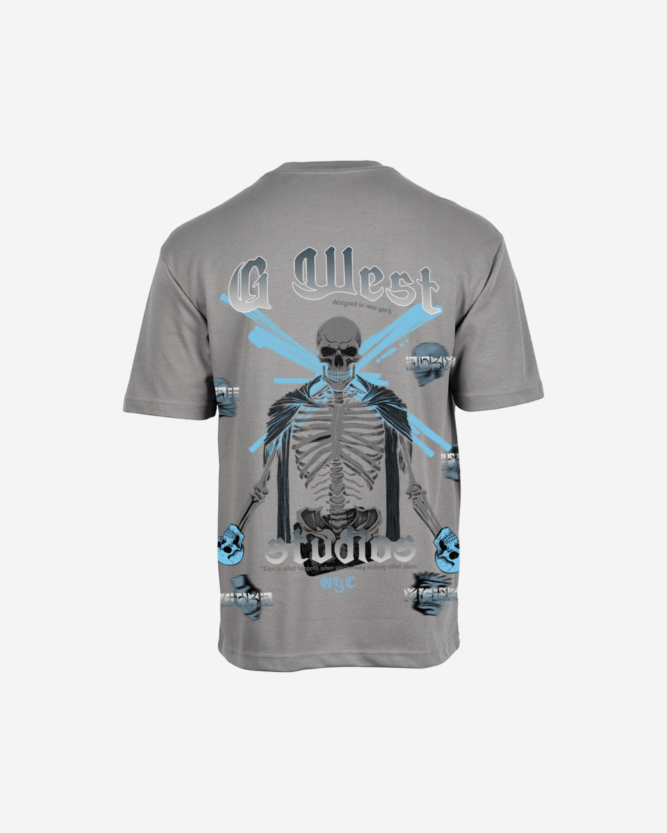 G West Mens Oversized Skull Tee G West