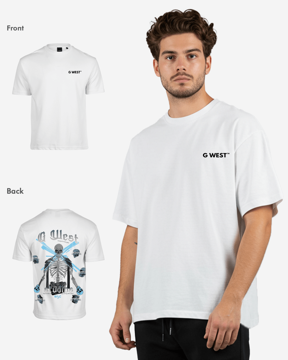 G West Mens Oversized Skull Tee G West
