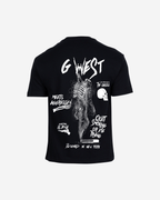 G West Mens Oversized Smoke Skeleton Tee G West
