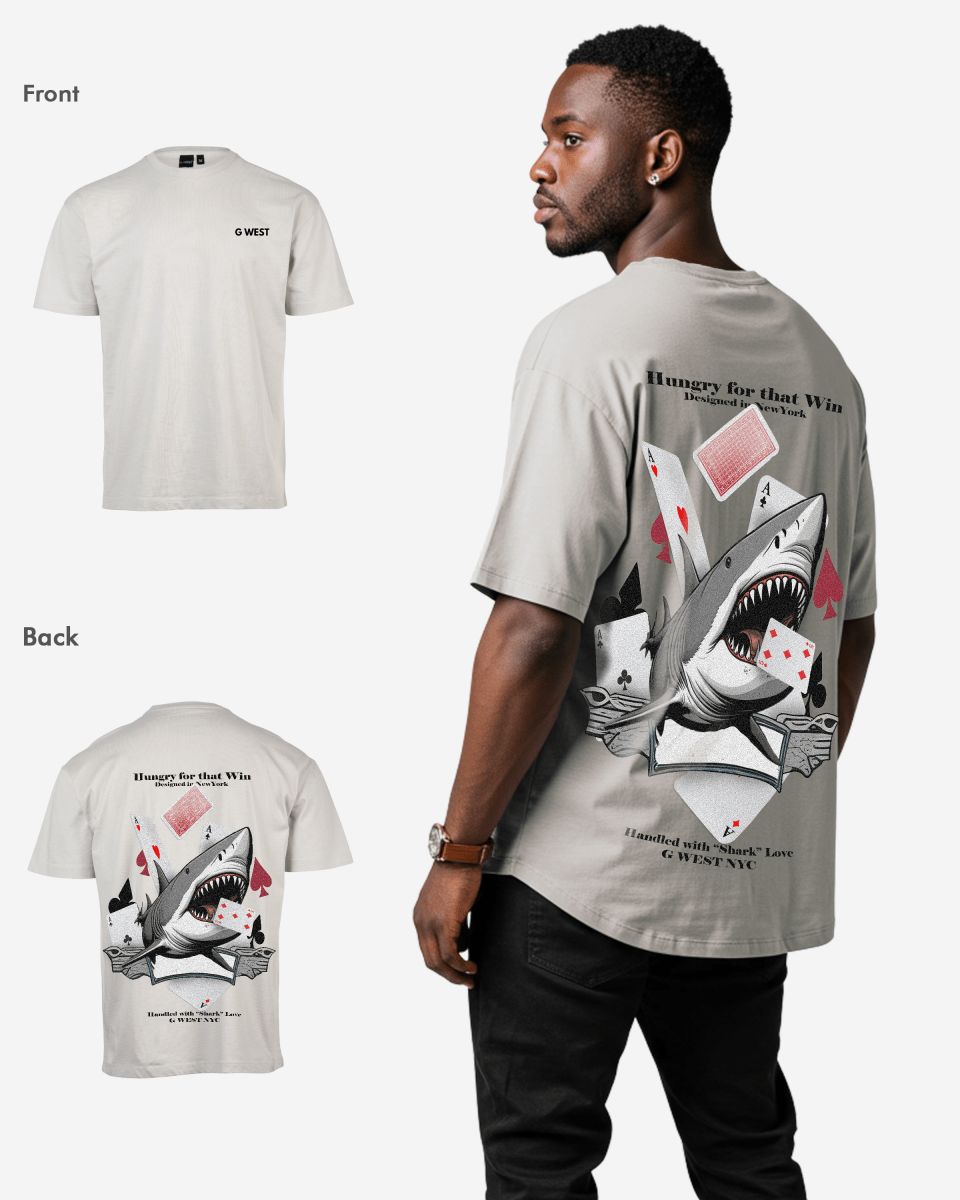 G West Oversized Spade Of Sharks T Shirt Mens G West