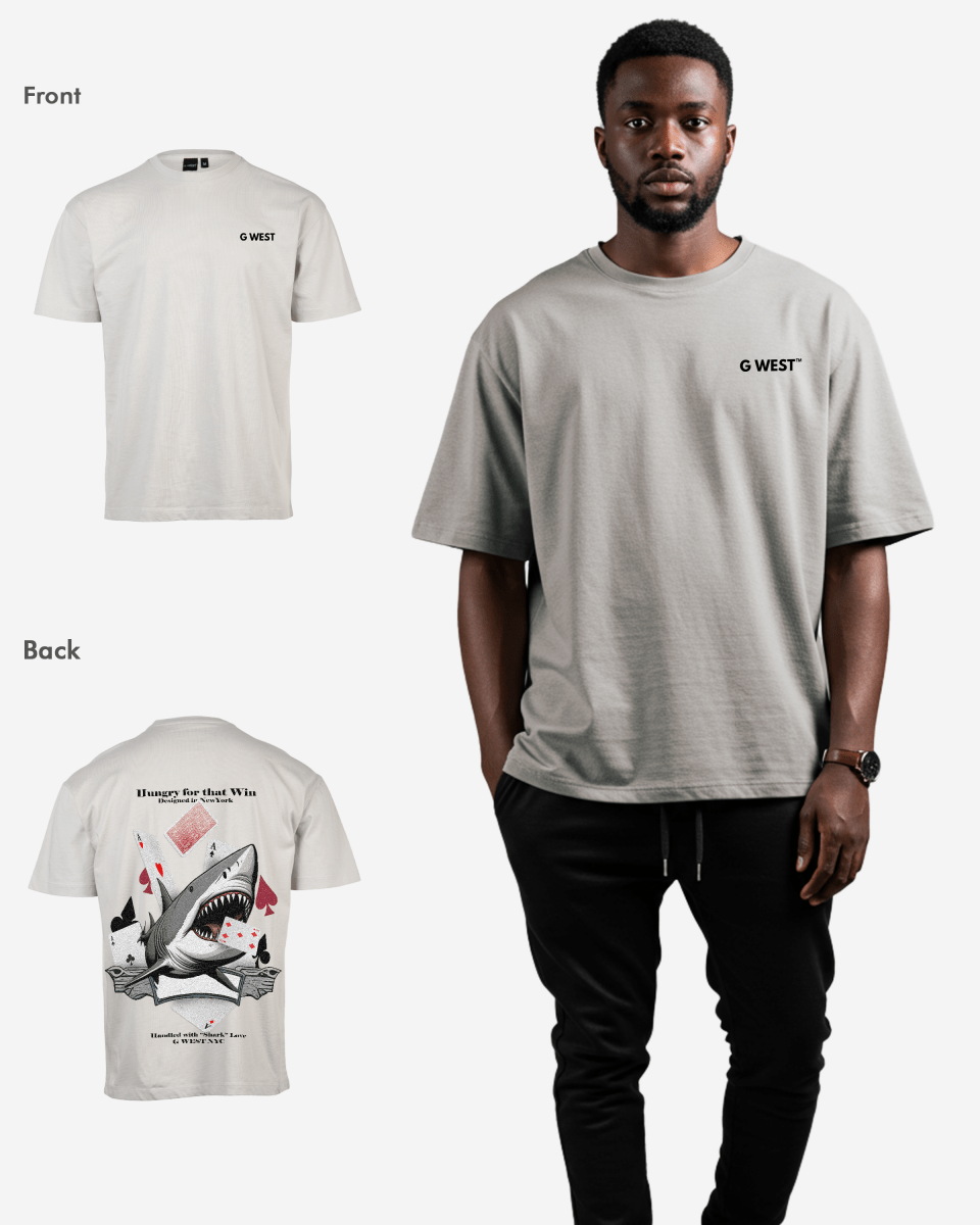 G West Oversized Spade Of Sharks T Shirt Mens G West