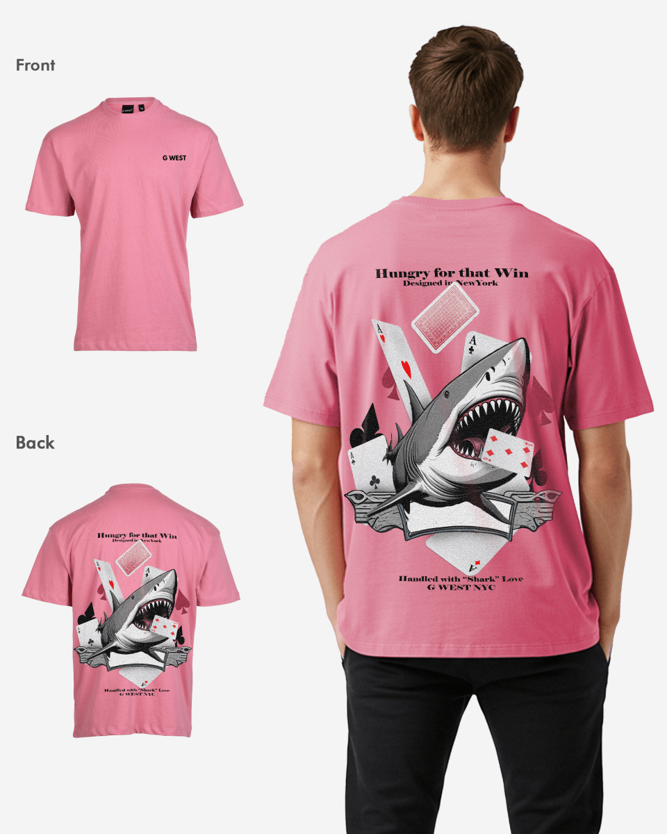 G West Oversized Spade Of Sharks T Shirt Mens G West