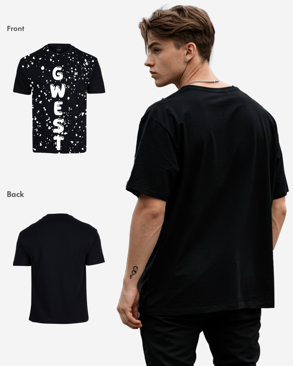 G West Mens Oversized Splatter Tee G West