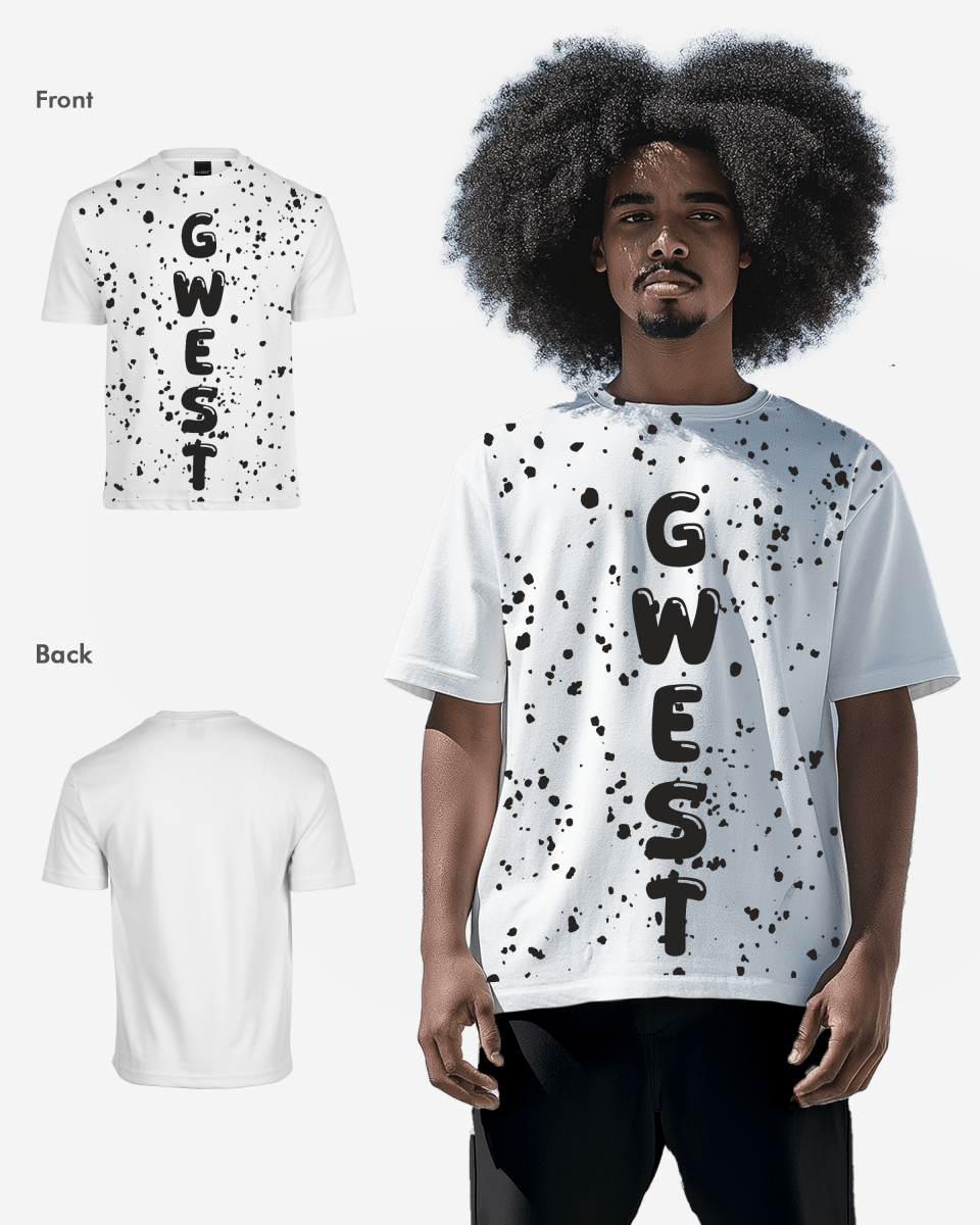 G West Mens Oversized Splatter Tee G West