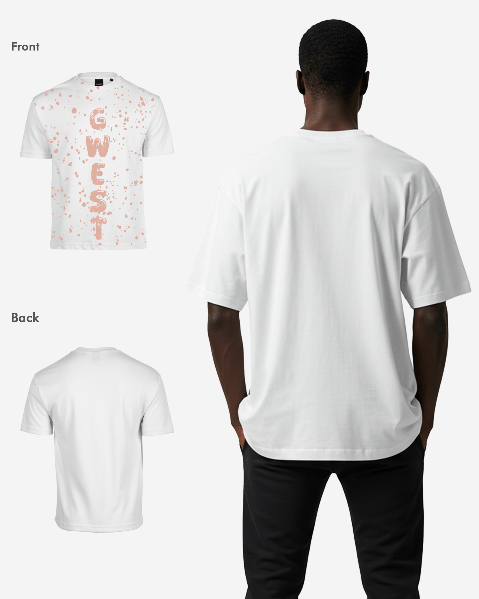 G West Mens Oversized Splatter Tee G West