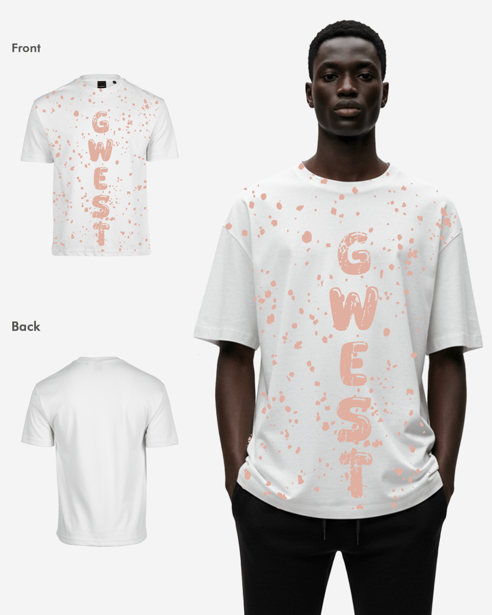 G West Mens Oversized Splatter Tee G West