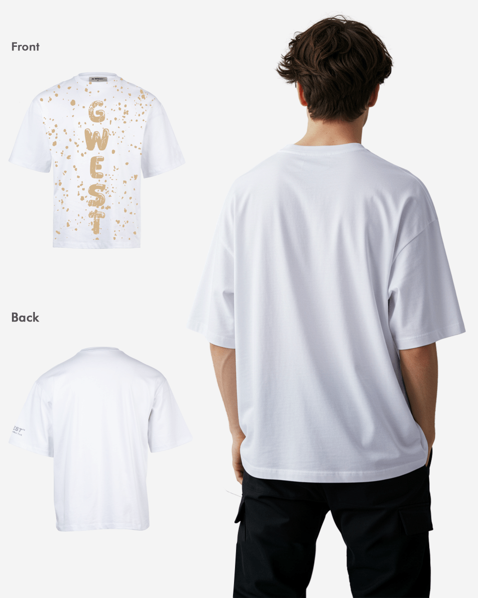 G West Mens Oversized Splatter Tee G West