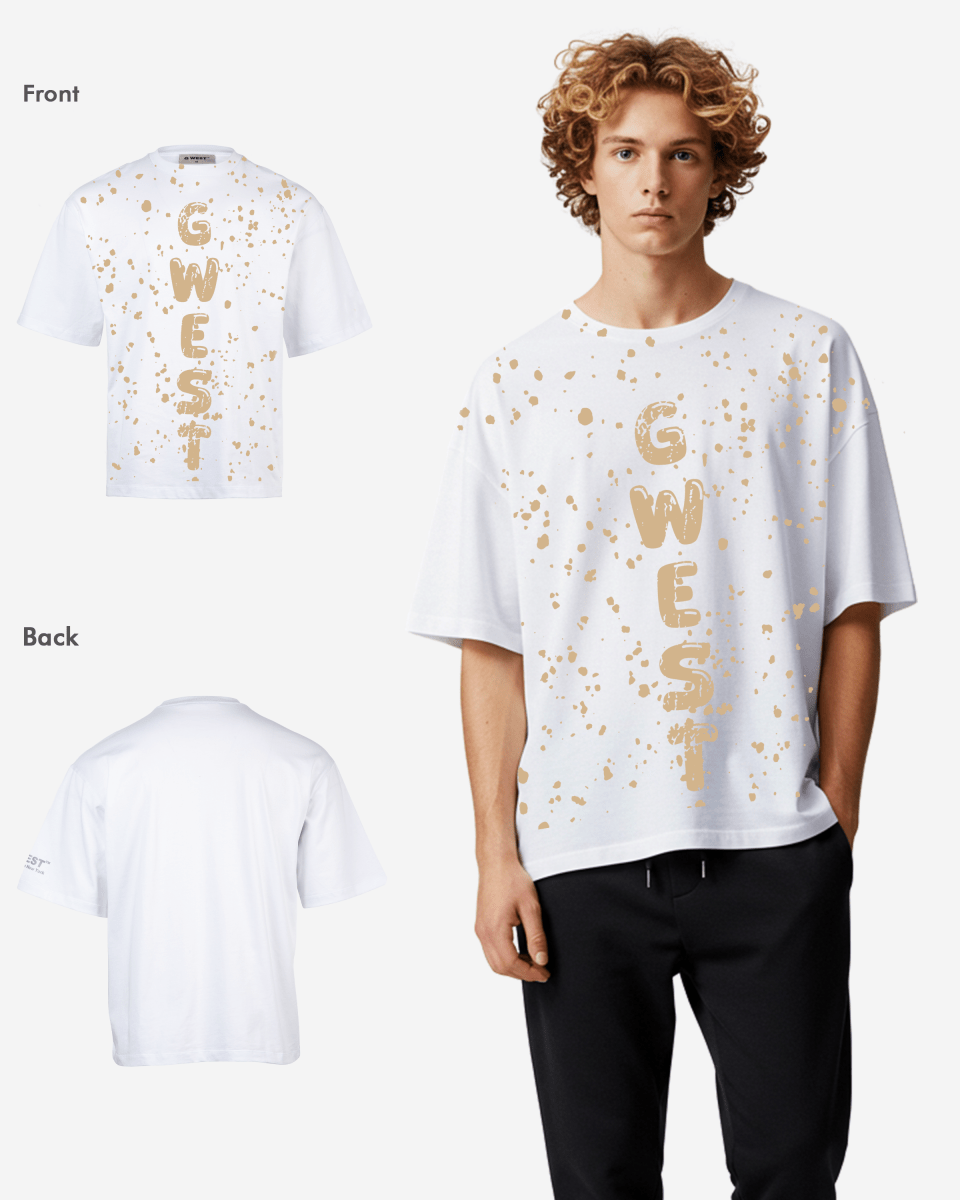 G West Mens Oversized Splatter Tee G West