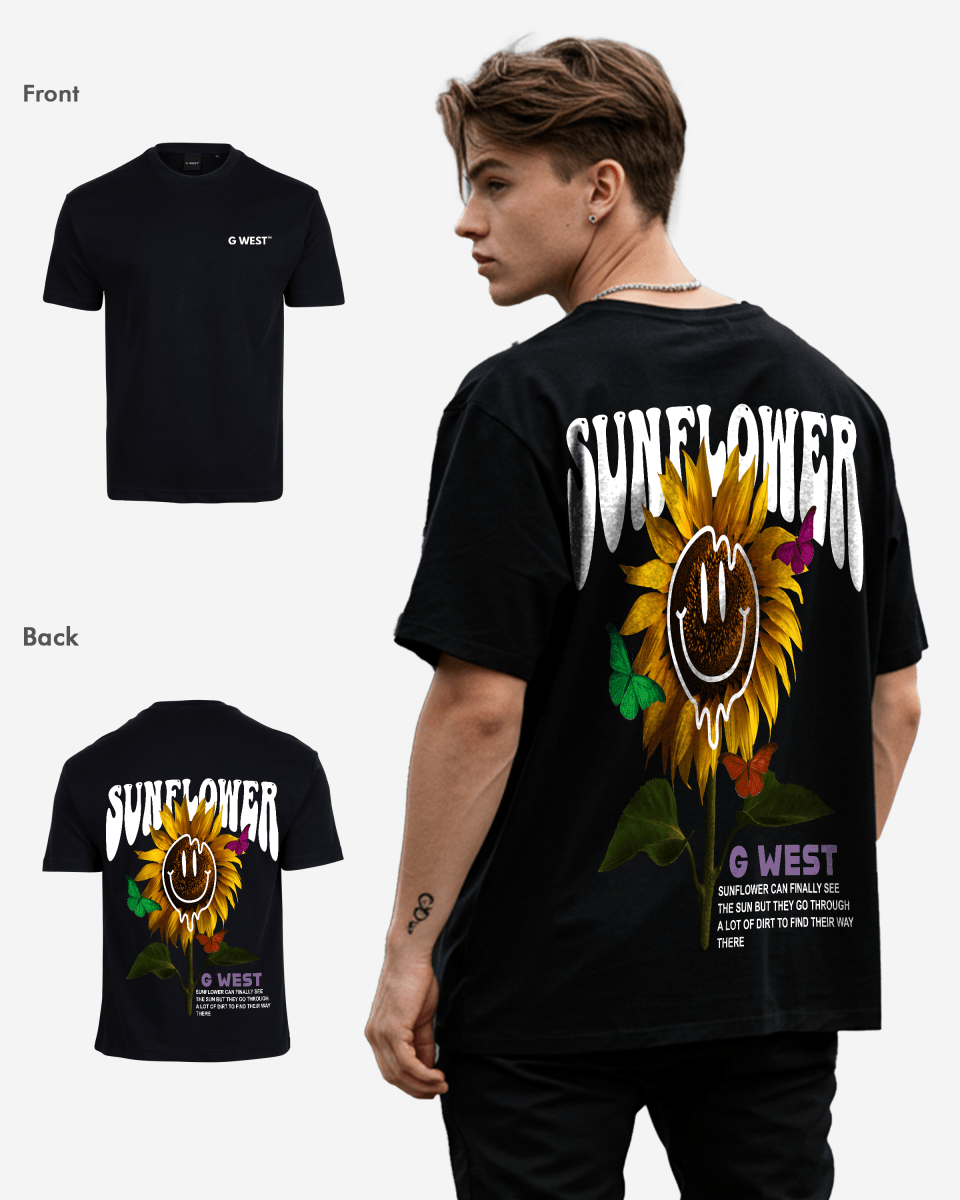 G West Oversized Sunflower T-Shirt Mens G West