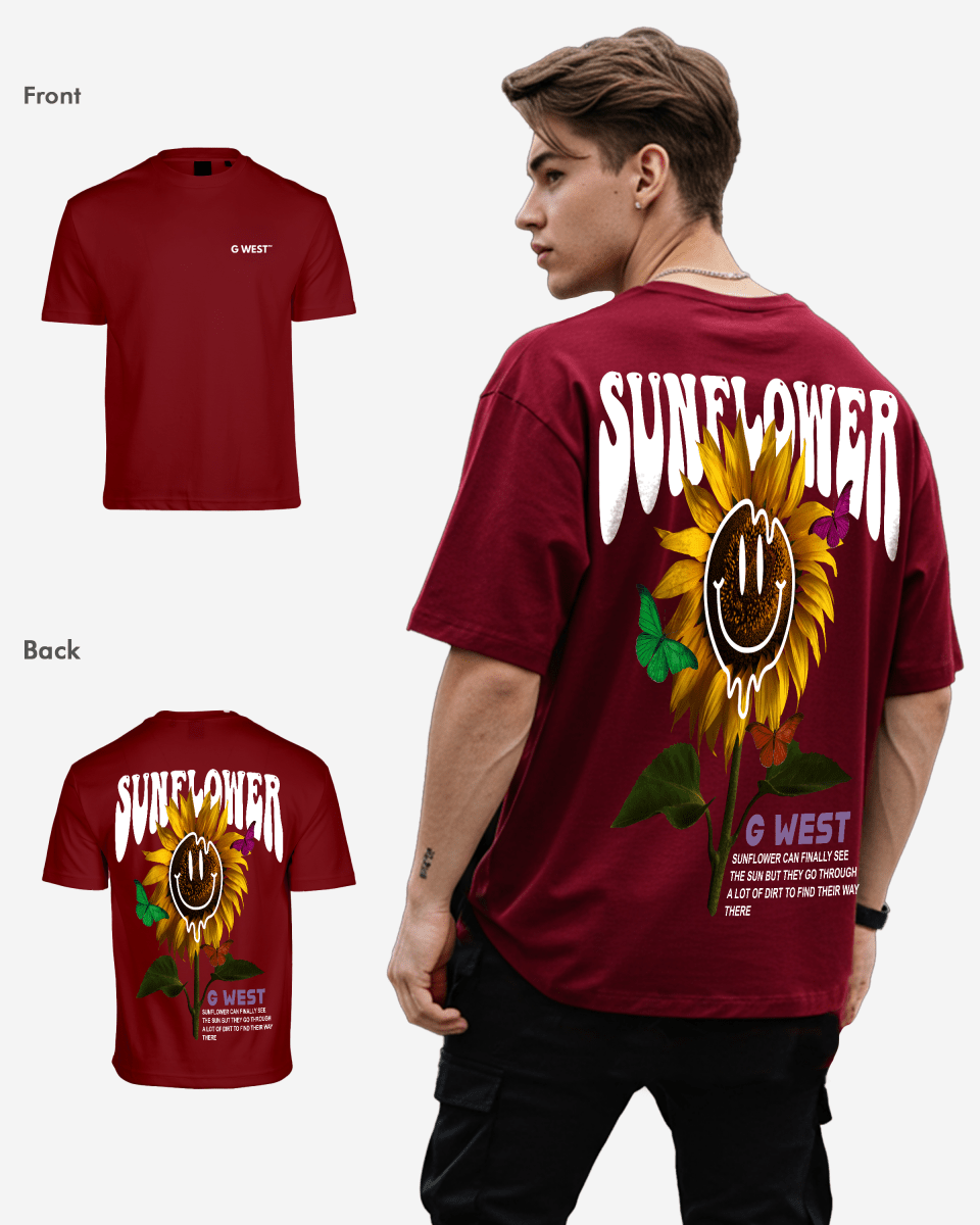 G West Oversized Sunflower T-Shirt Mens G West