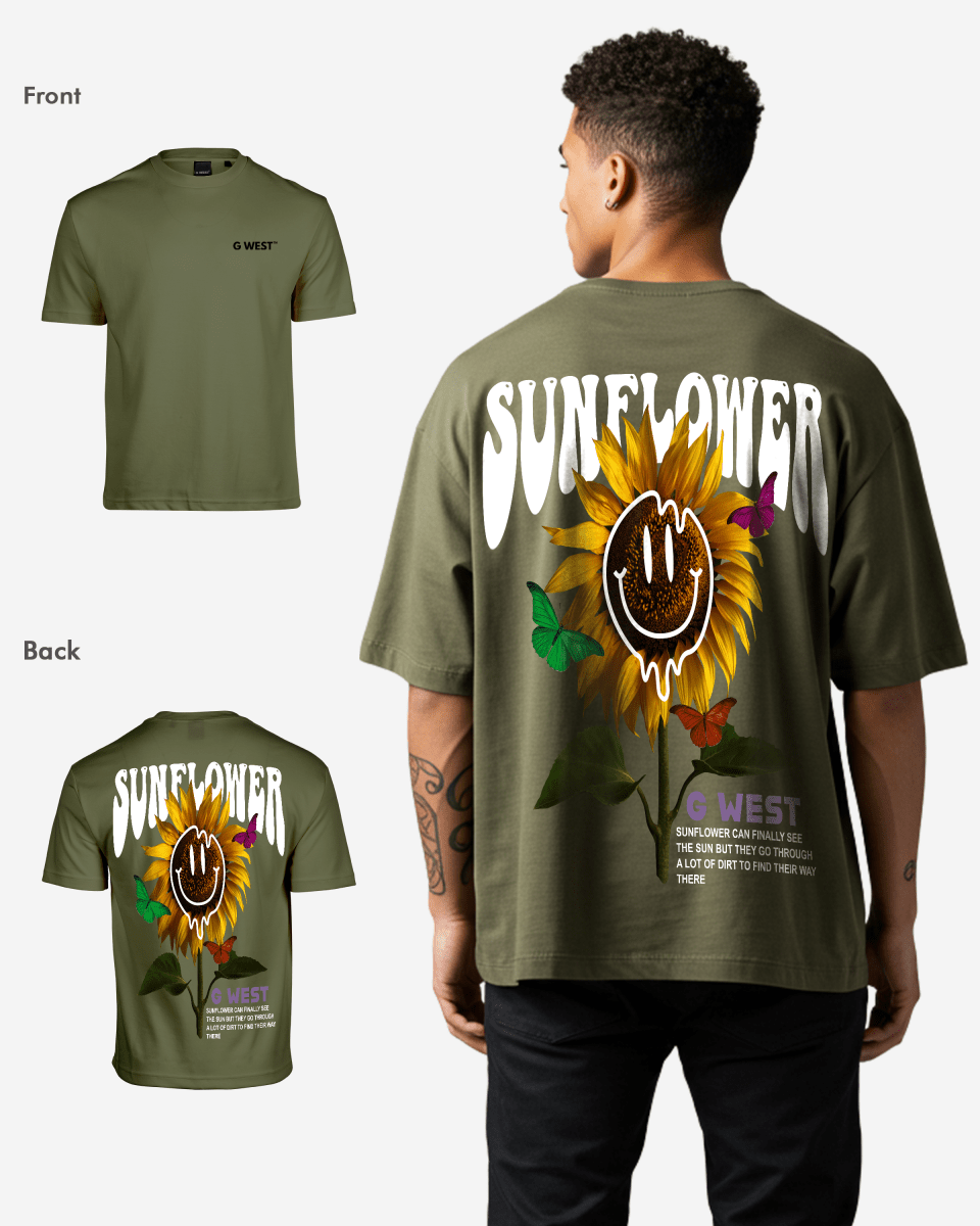 G West Oversized Sunflower T-Shirt Mens G West