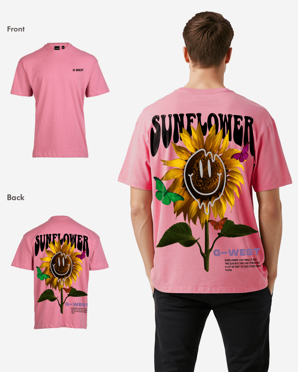 G West Oversized Sunflower T-Shirt Mens G West