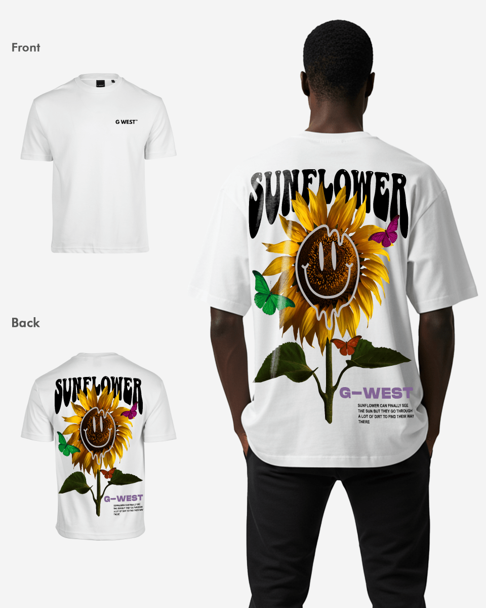 G West Oversized Sunflower T-Shirt Mens G West