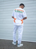G West Mens Oversized Tee Cricket India Logo T-Shirt G West