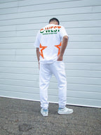 G West Mens Oversized Tee Cricket India Logo T-Shirt G West