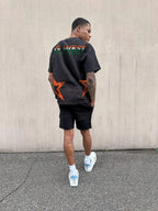 G West Mens Oversized Tee Cricket India Logo T-Shirt G West