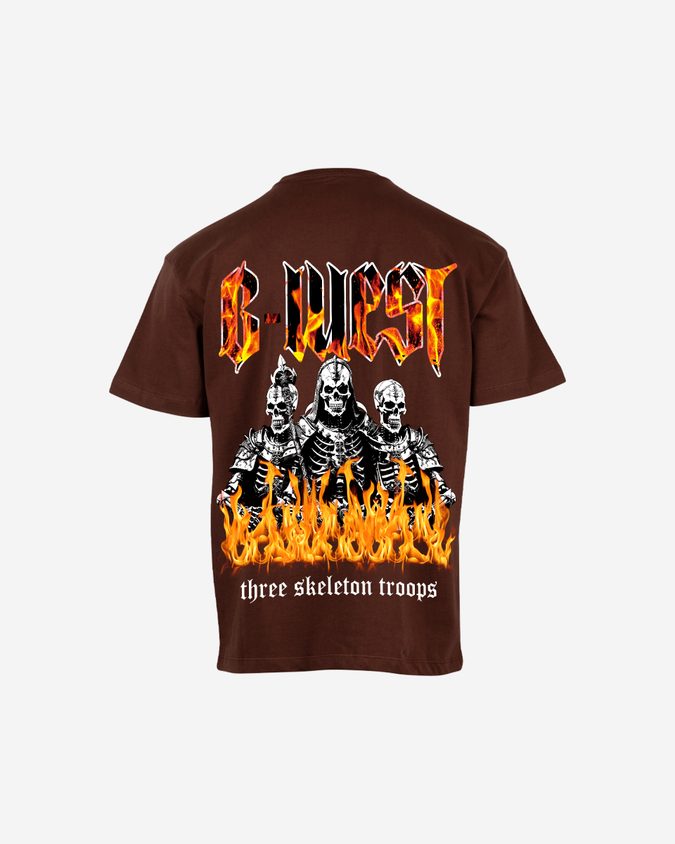 G West Oversized Tri Skeleton T-Shirt Mens G West