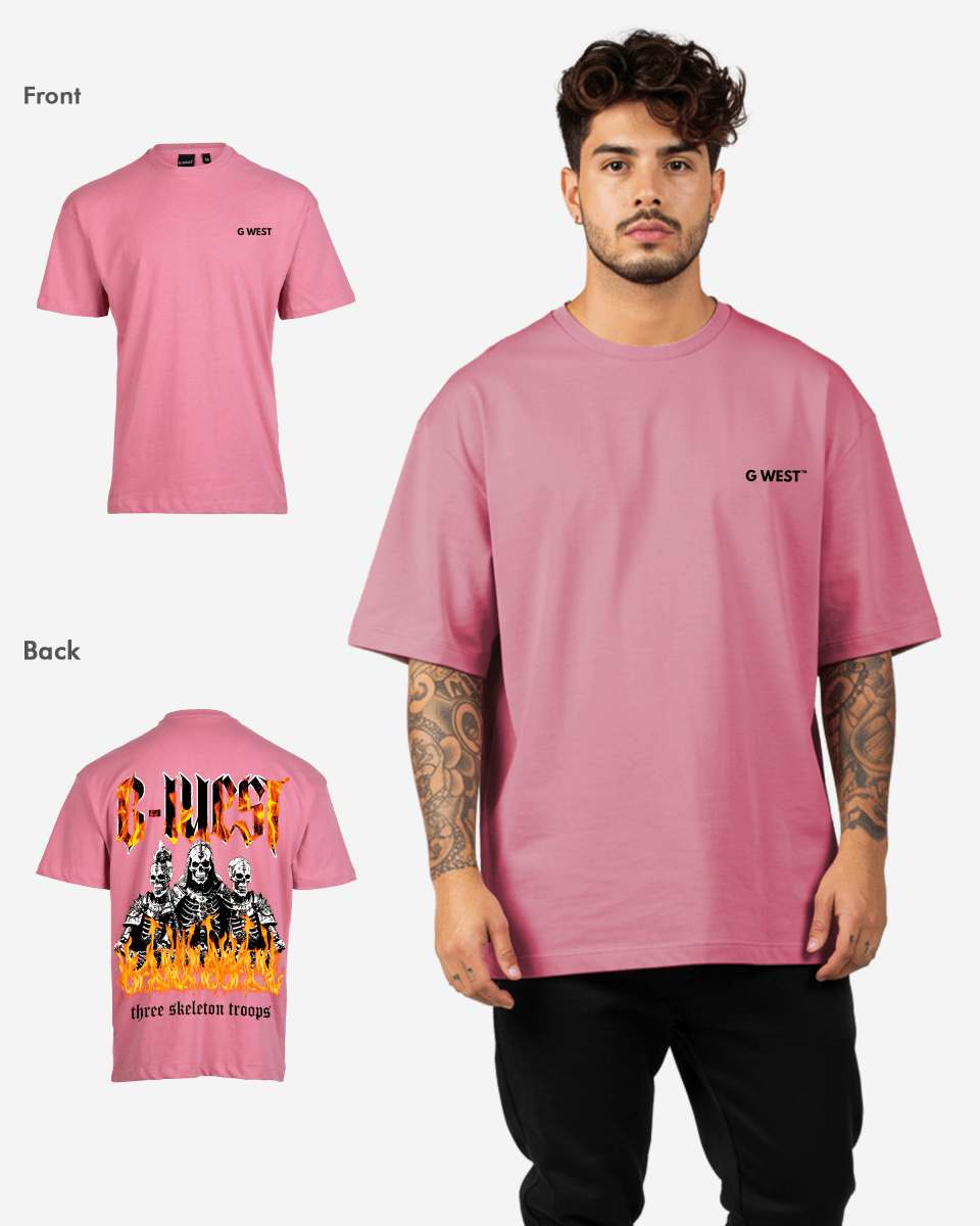 G West Oversized Tri Skeleton T-Shirt Mens G West