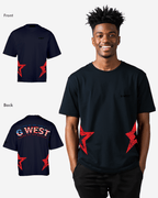 G West Mens Oversized Usa Flag Arch Logo Tee G West