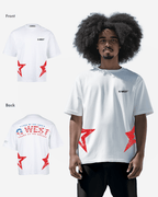 G West Mens Oversized Usa Flag Arch Logo Tee G West