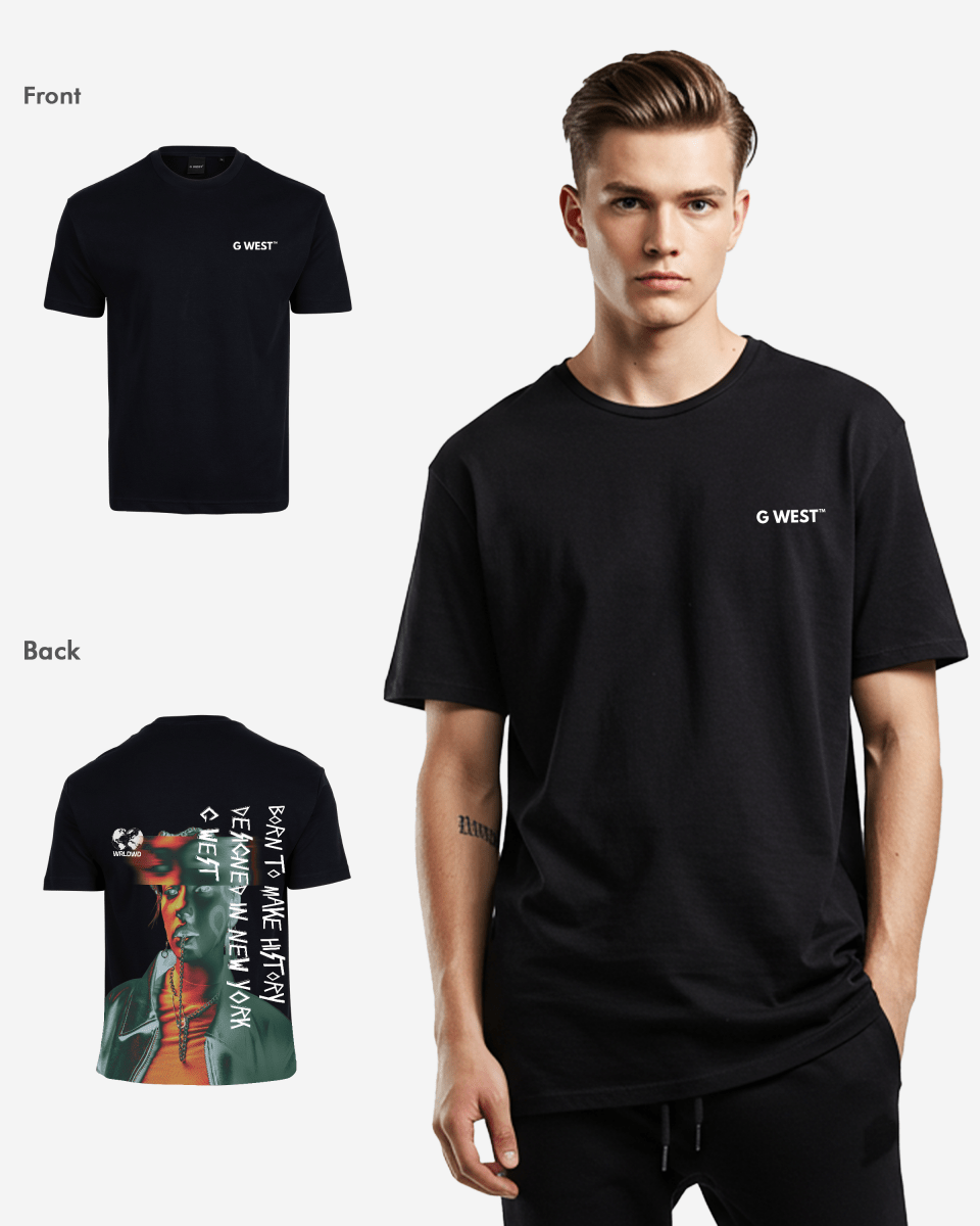 G West Mens Oversized World Wide Chain Tee G West