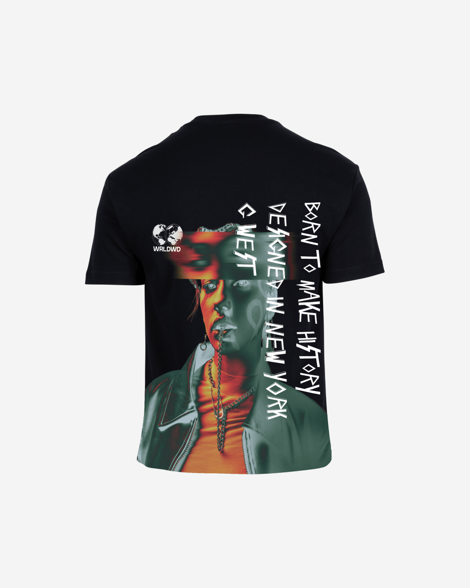 G West Mens Oversized World Wide Chain Tee G West