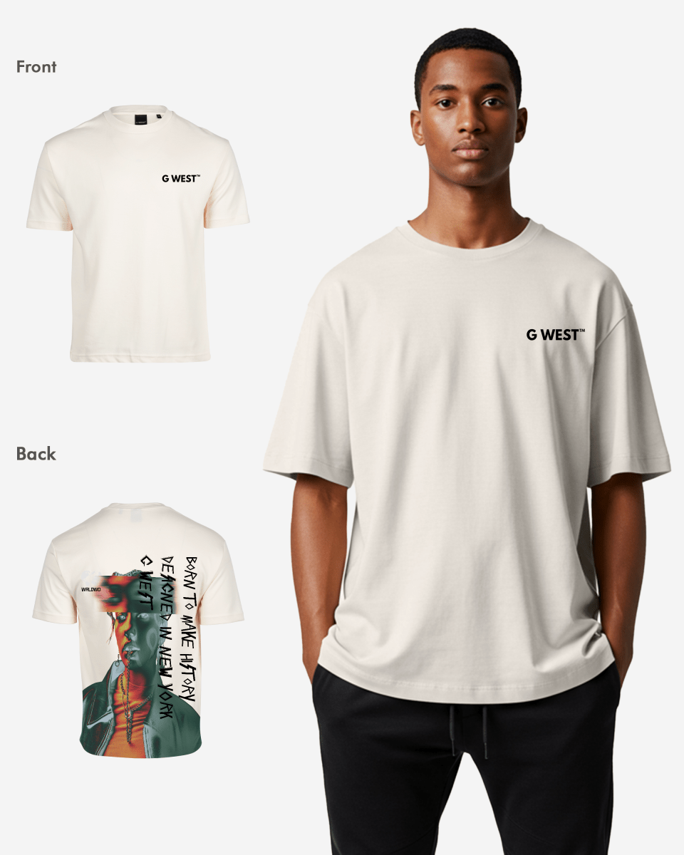 G West Mens Oversized World Wide Chain Tee G West