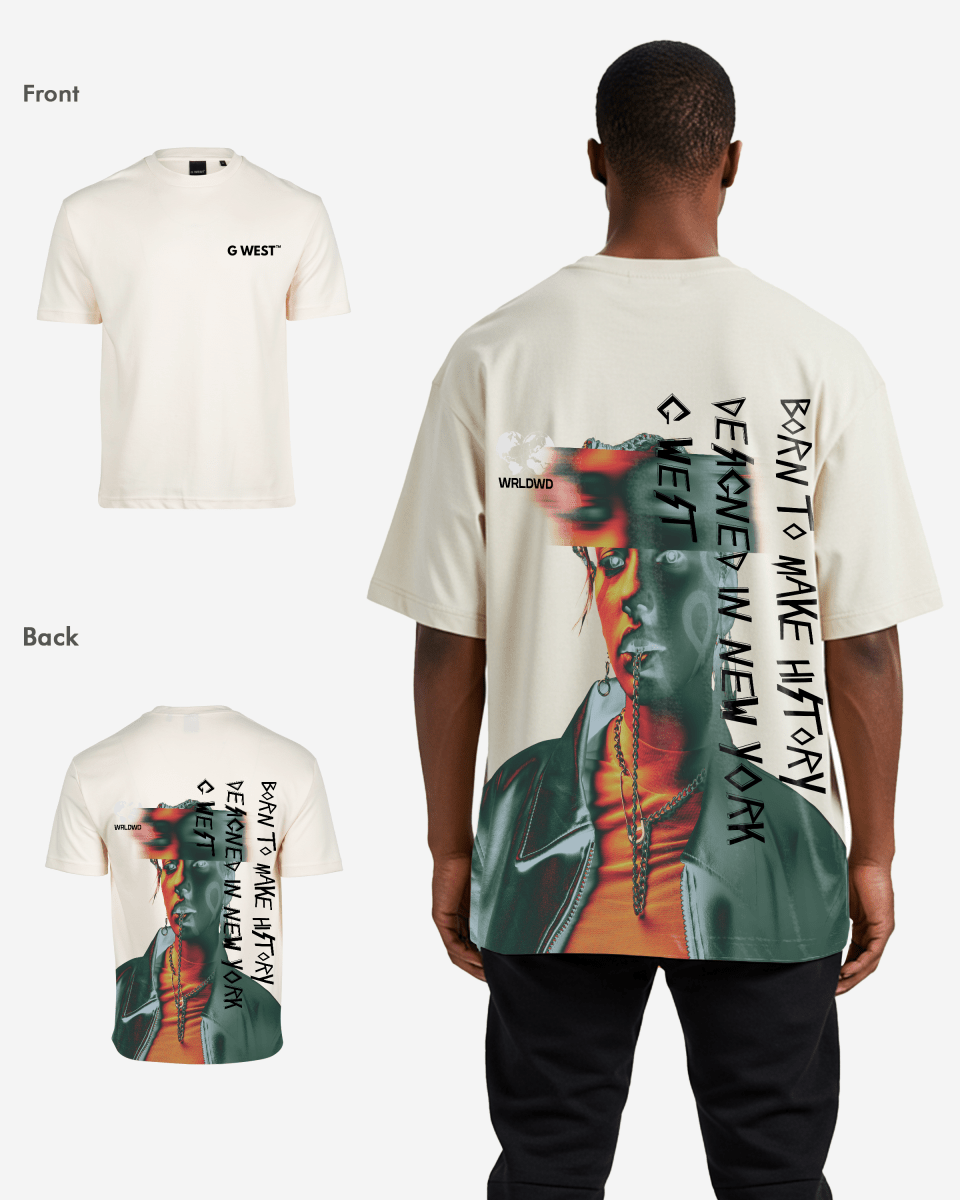 G West Mens Oversized World Wide Chain Tee G West