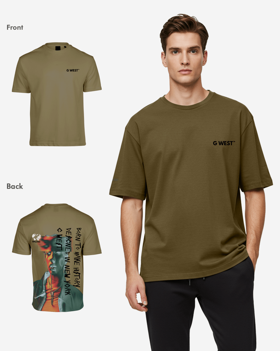 G West Mens Oversized World Wide Chain Tee G West
