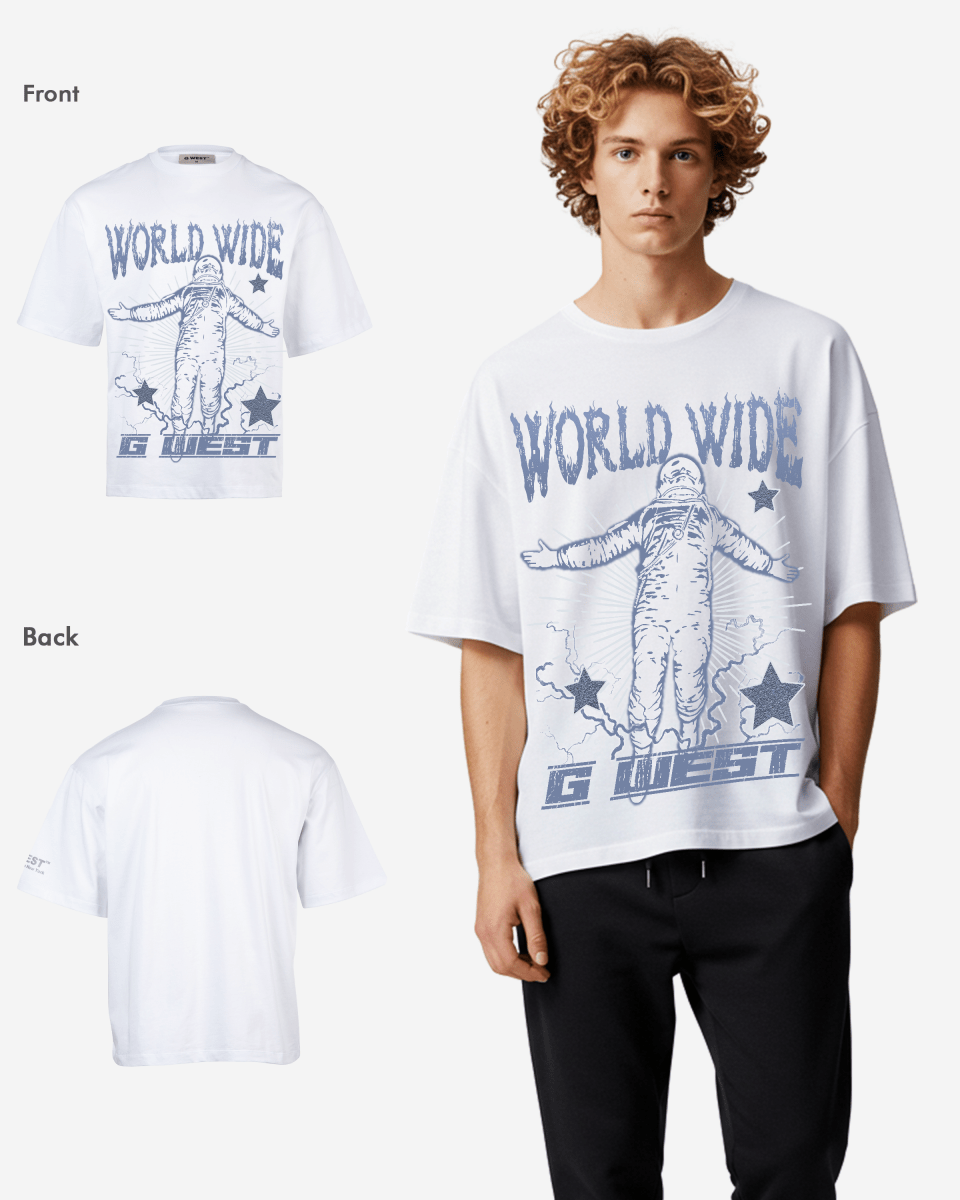 G West Oversized World Wide Star T Shirt Mens G West