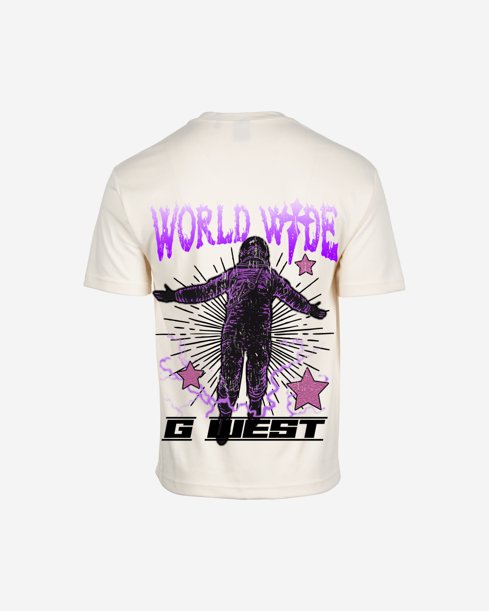 G West Mens Oversized World Wide Star Tee G West