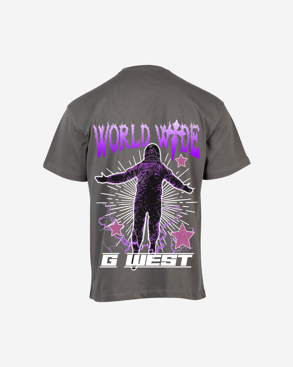 G West Mens Oversized World Wide Star Tee G West