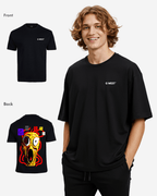 G West Mens Oversized Yellow Face Life Style Tee G West