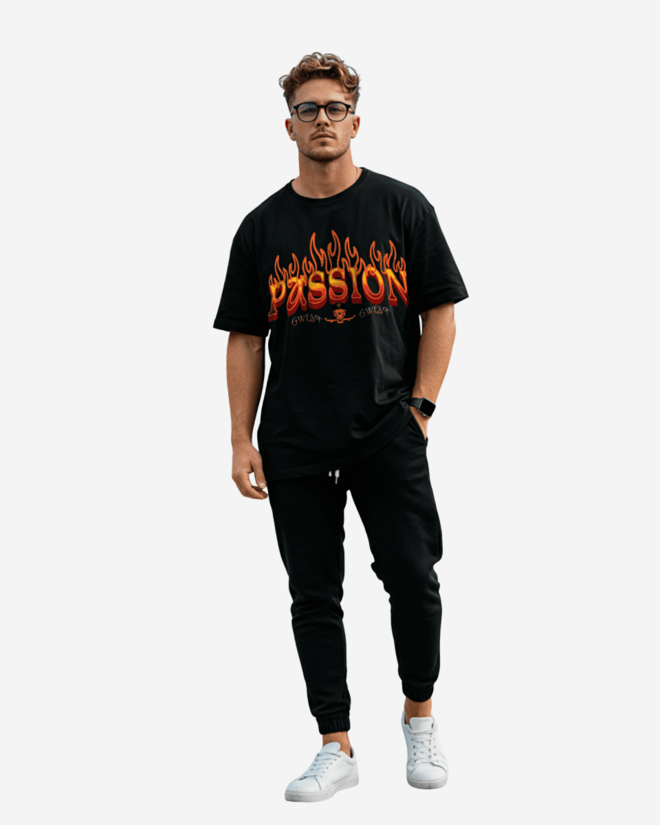 Camiseta extragrande para hombre G West Passion Power