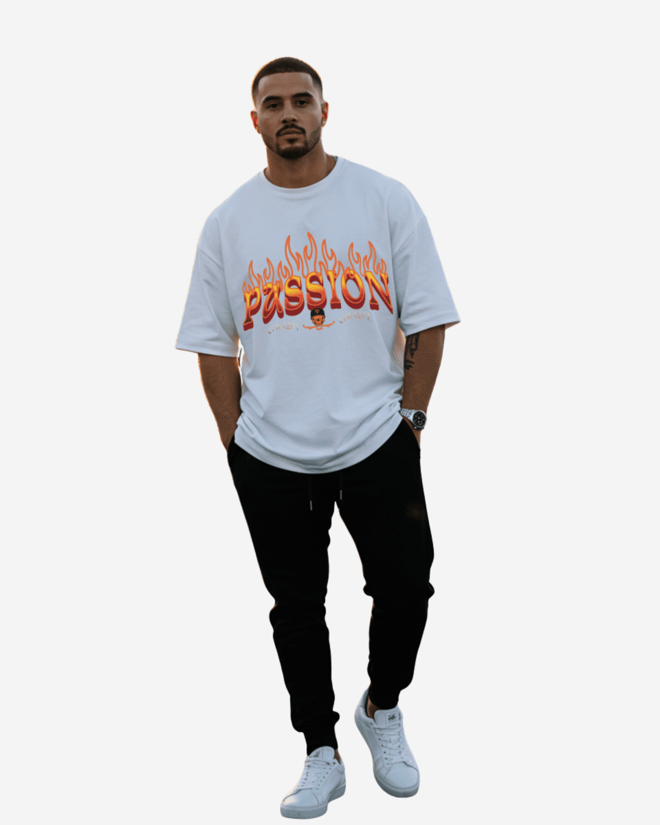 Camiseta extragrande para hombre G West Passion Power