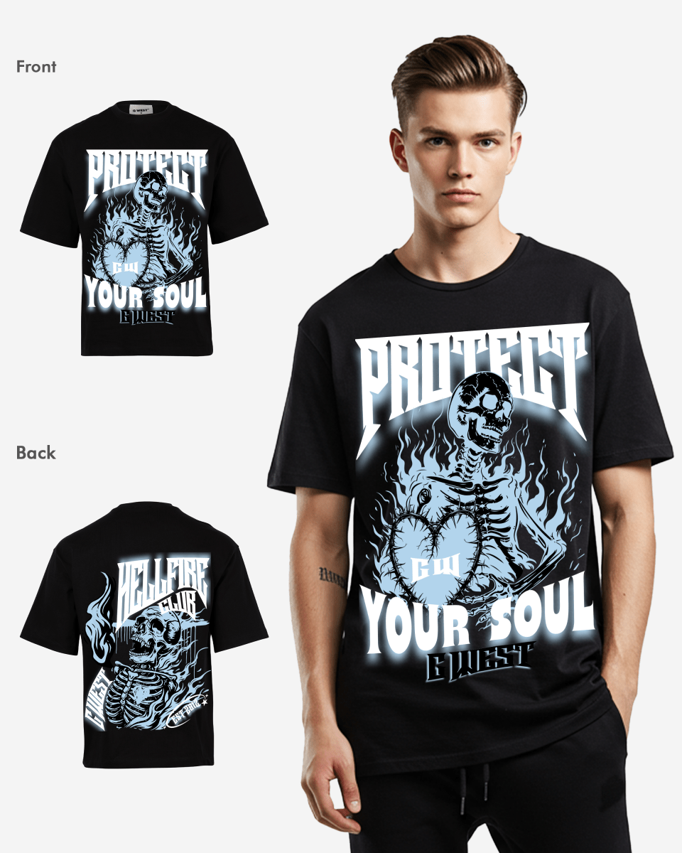 G West protect your soul Oversized T-Shirt Mens G West