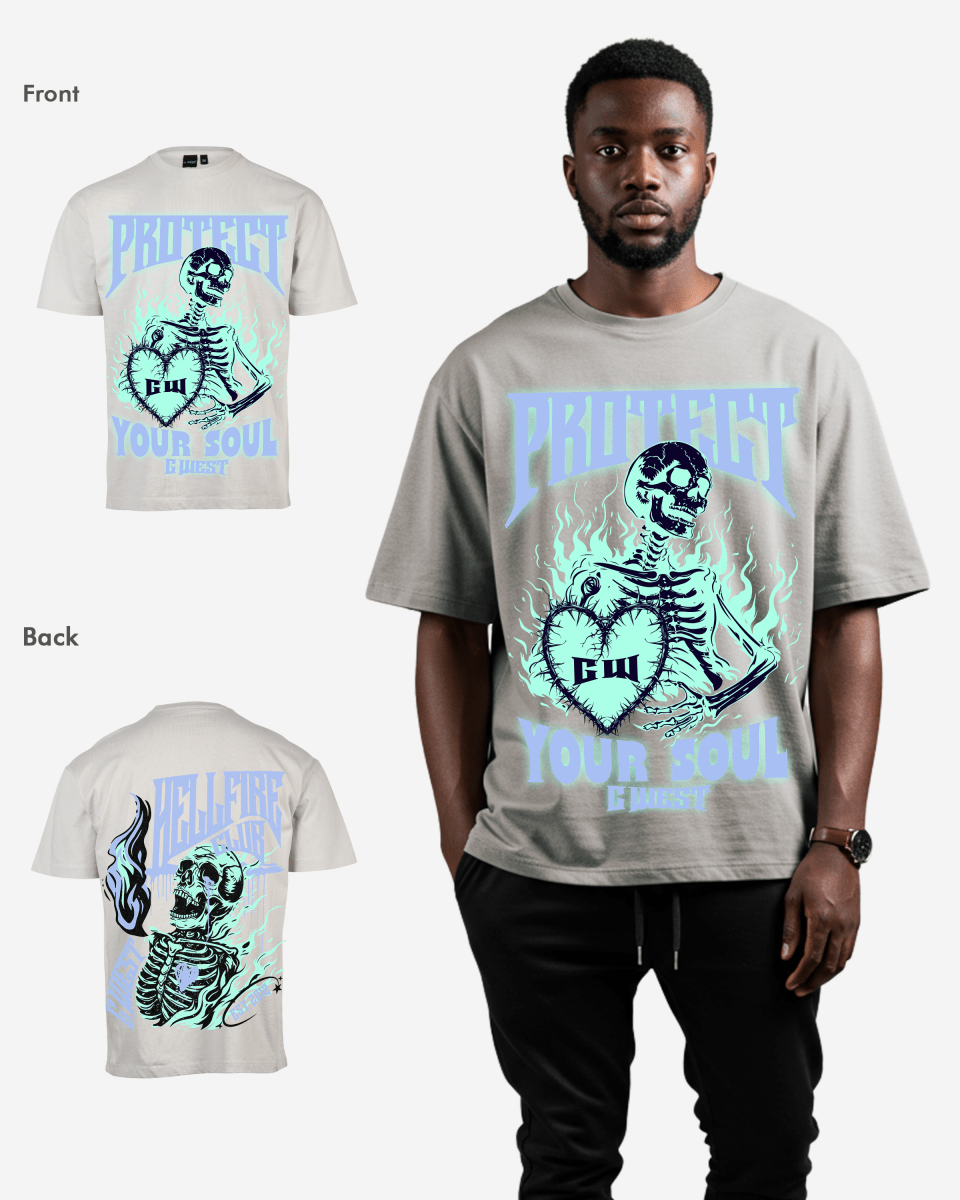 G West protect your soul Oversized T-Shirt Mens G West