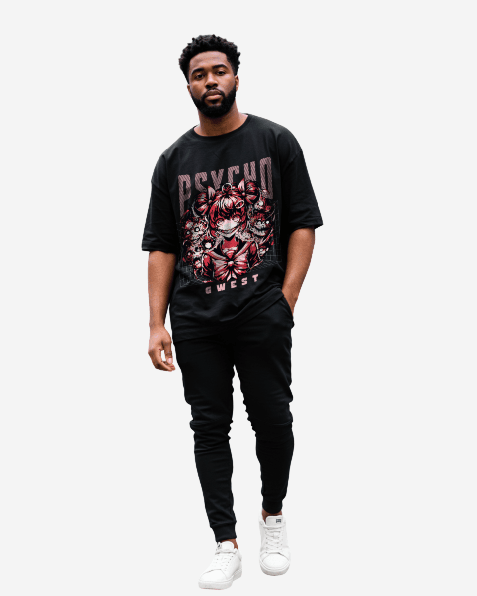 Camiseta Oversize para Hombre Psycho Madness de G West