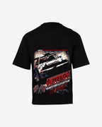 G West Mens Racing Club Double Hit Premium Oversized Tee Front And Back Print G West