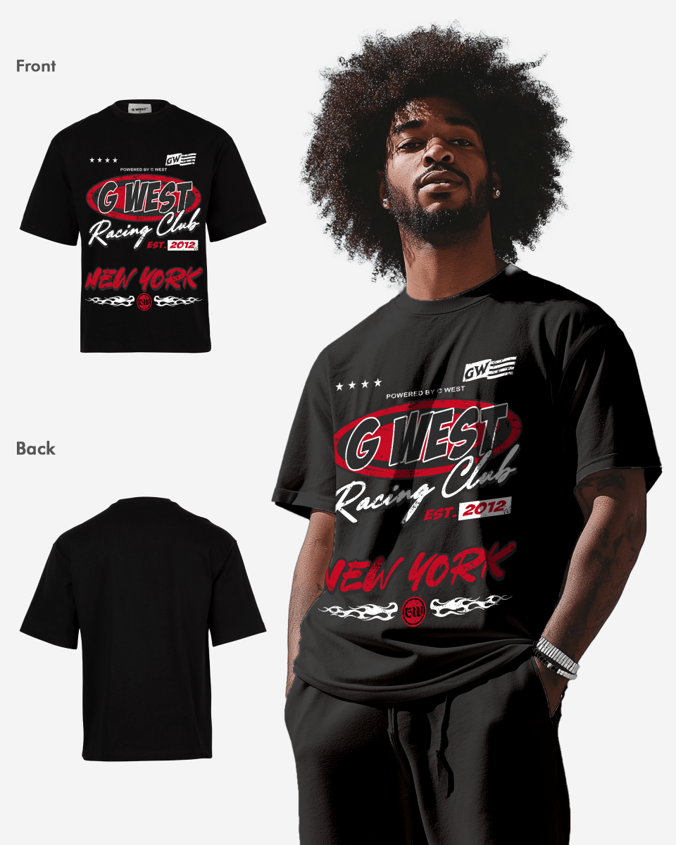 G West Racing Club Oversized Tee G West