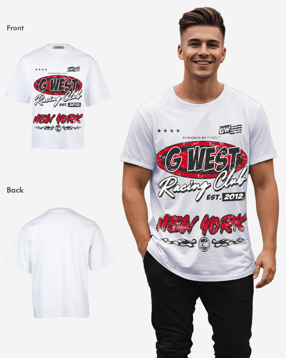 G West Racing Club Oversized Tee G West