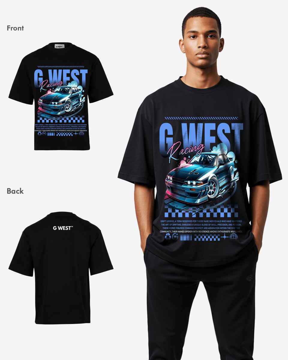 G WEST RACING OVERSIZED T-Shirt Mens G West