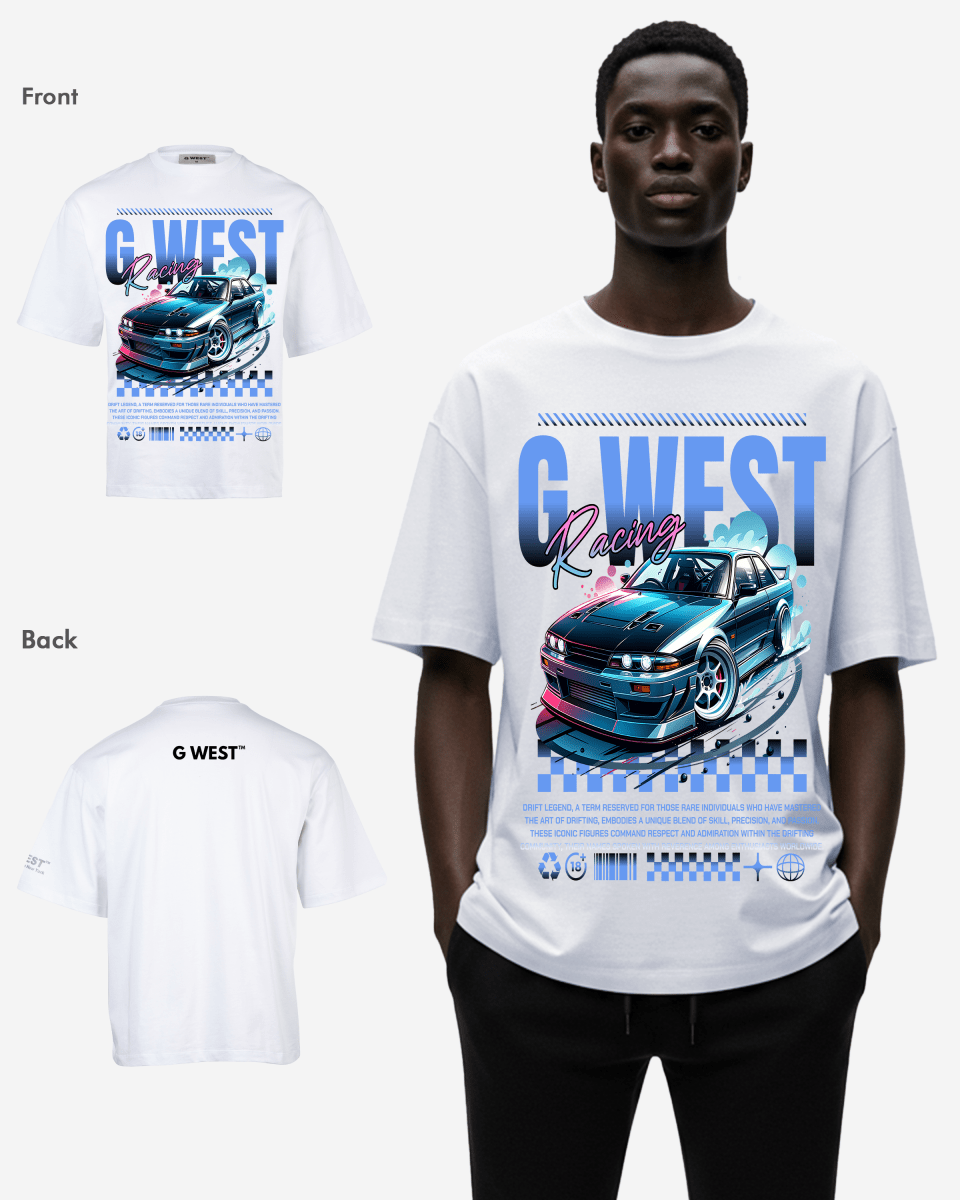 G WEST RACING OVERSIZED T-Shirt Mens G West