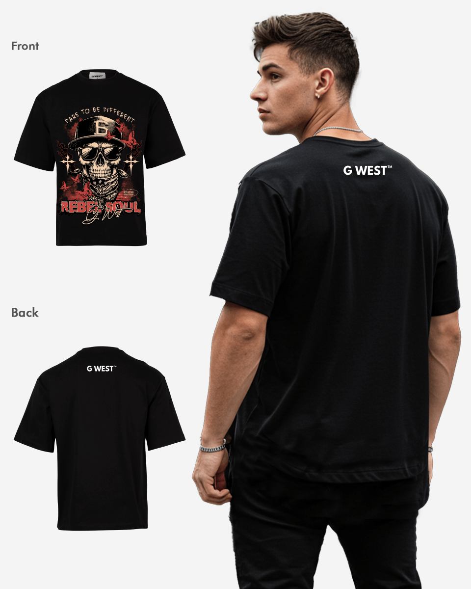 G WEST REBEL SOUL OVERSIZED T-Shirt Mens G West