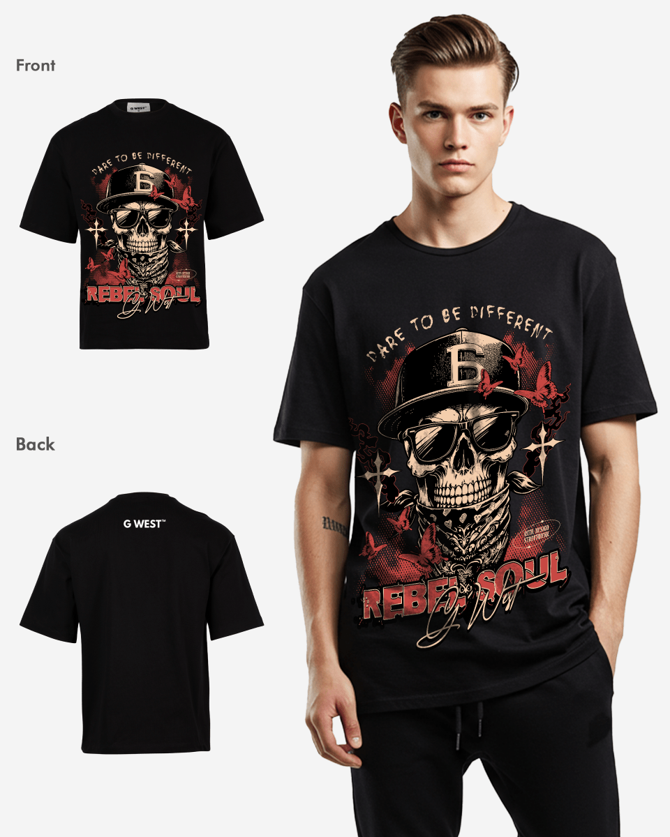 G WEST REBEL SOUL OVERSIZED T-Shirt Mens G West