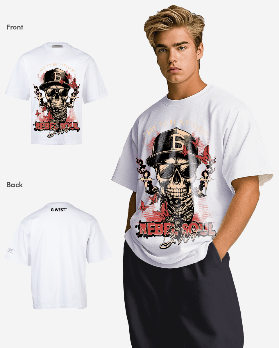 G WEST REBEL SOUL OVERSIZED T-Shirt Mens G West