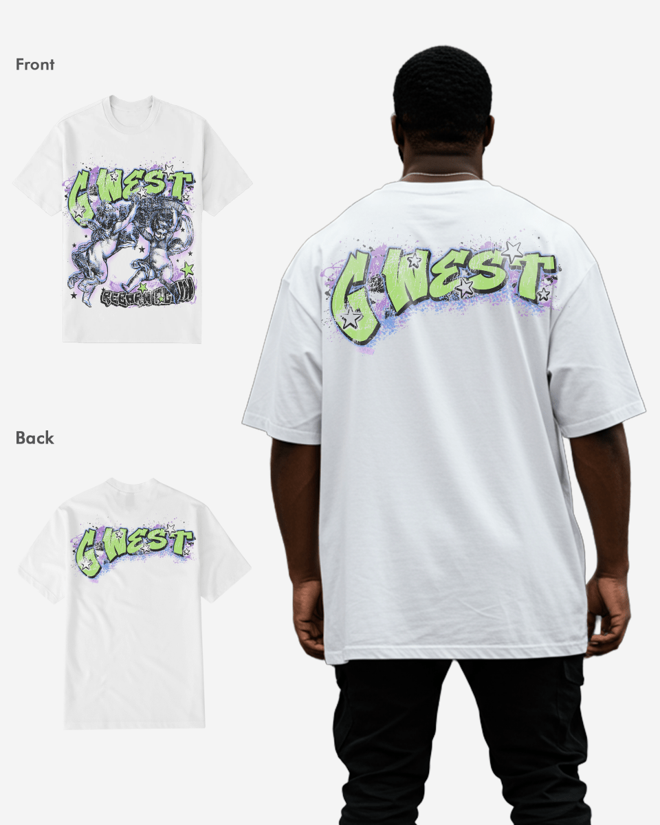 G West Reborn White T-Shirt Big and Tall Mens G West